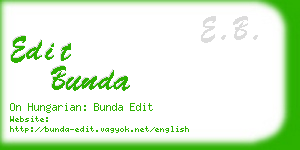 edit bunda business card